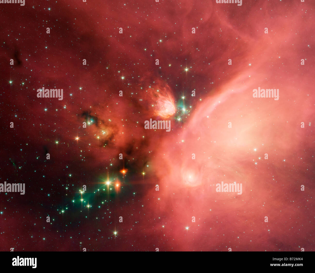 Rho Ophiuchi dark cloud dalla NASA il telescopio spaziale Spitzer Foto Stock