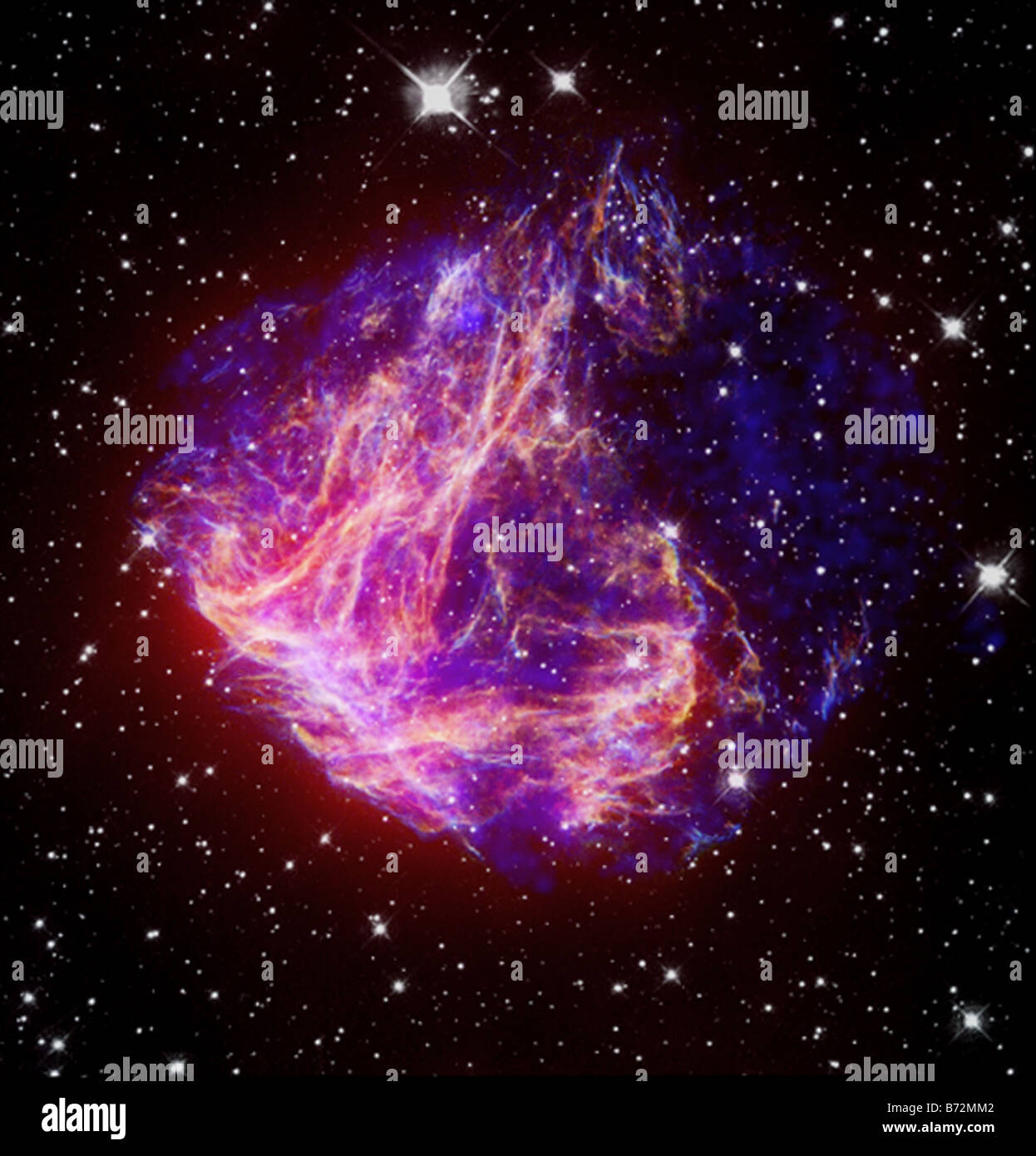 Stellar detriti nella grande Magellanic Cloud fotografata dalla NASA Spitzer Space Telescope Foto Stock