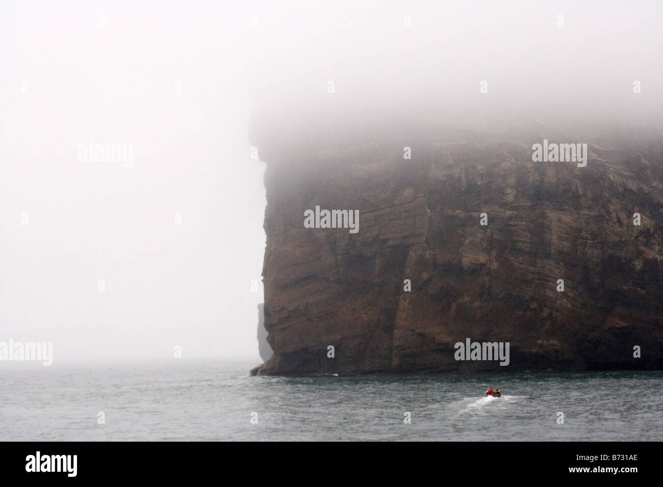 Paesaggio di Isola Deception nebbia in Antartide Foto Stock