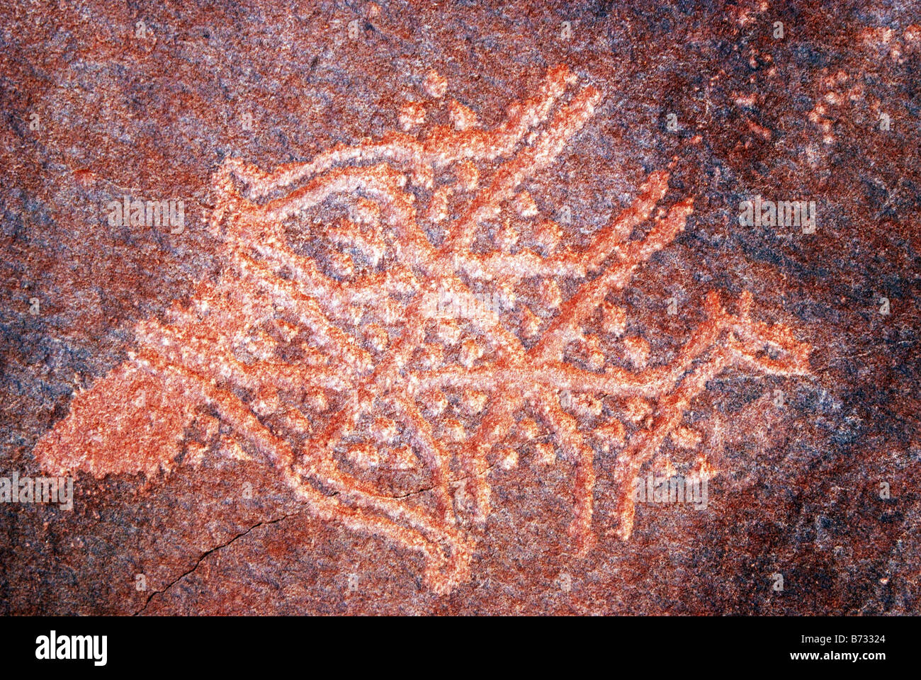 Le incisioni rupestri di Wadi Mathendous Foto Stock