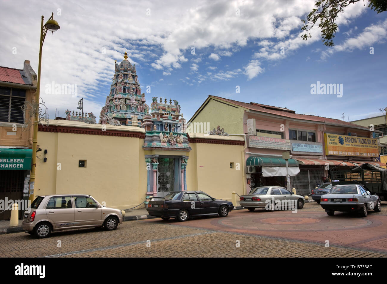 Sportello posteriore del Tempio di Sri Mariamman, Georgetown, Penang, Malaysia Foto Stock