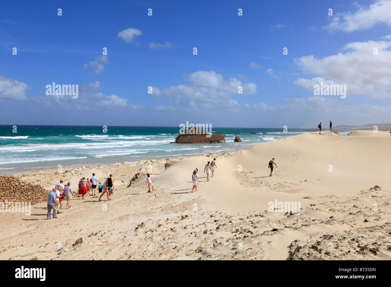 Isole di Capo Verde boa vista praia cabo santa maria Foto Stock