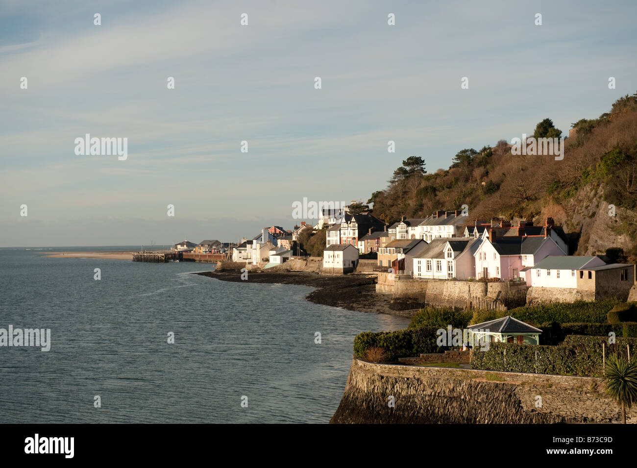 Aberdyfi Gwynedd Wales UK - Welsh seaside resort sulle sponde del Dyfi estuary - Gennaio 2009 Foto Stock