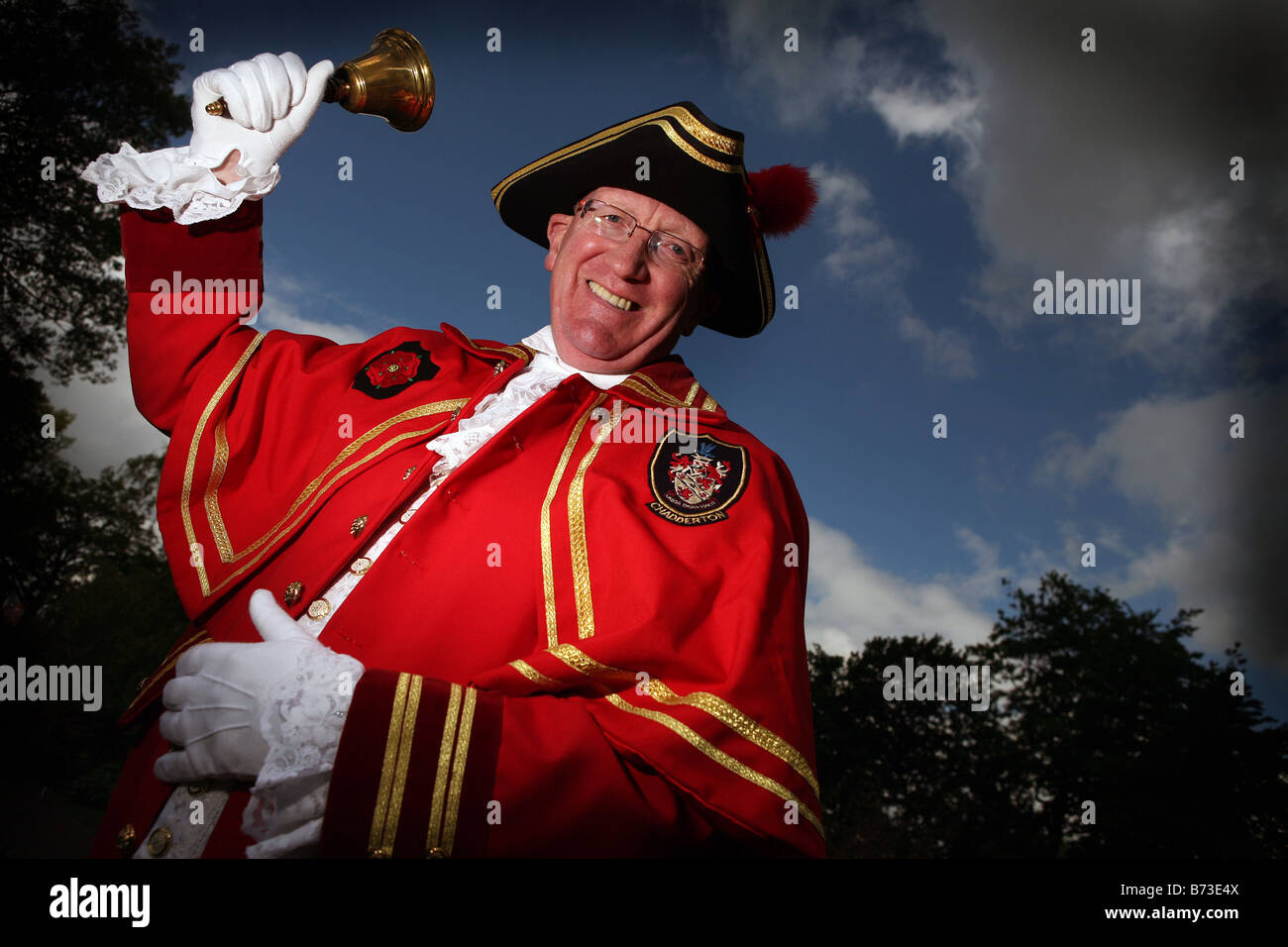 Inglese Town Crier Foto Stock