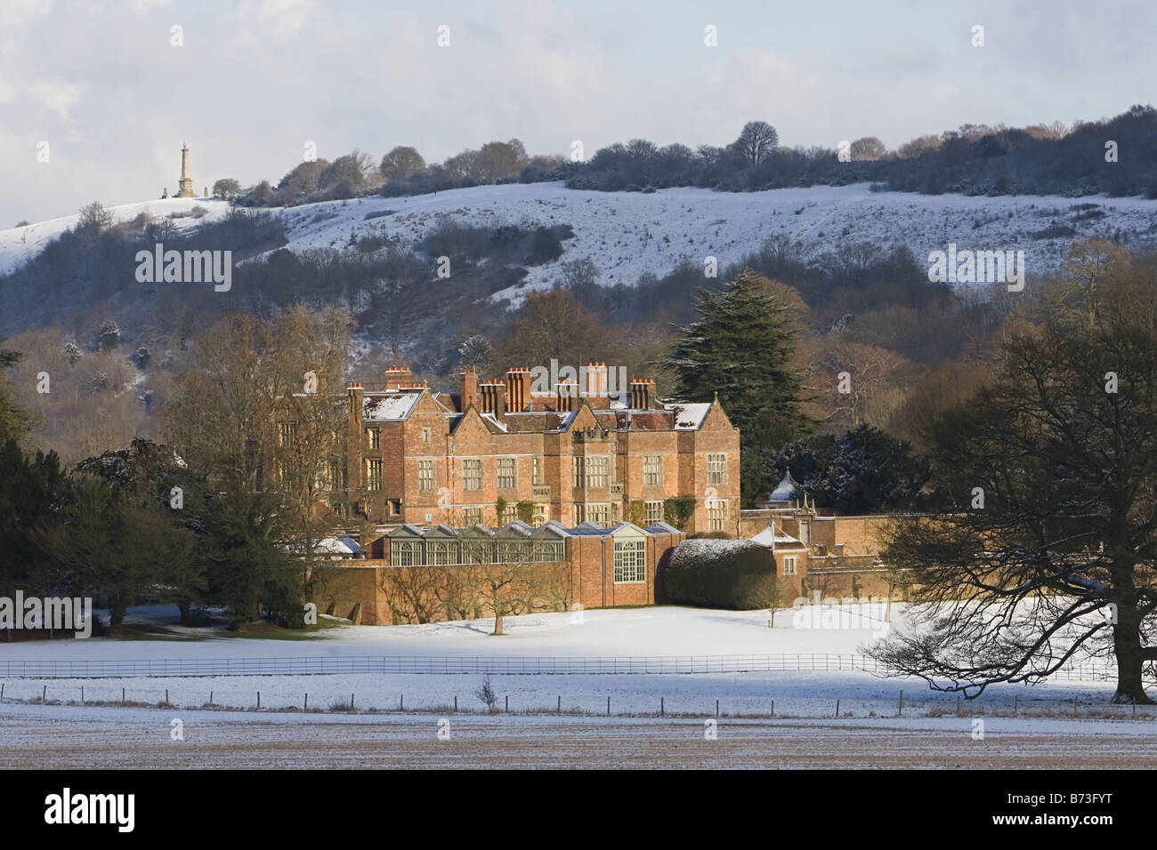 Chequers nella neve 1 Foto Stock