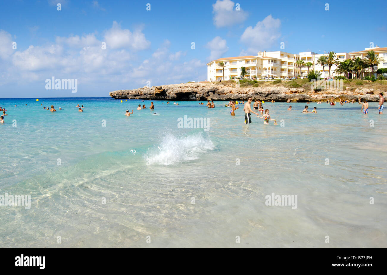 Spiaggia di Cala Bosch, Menorca Foto Stock