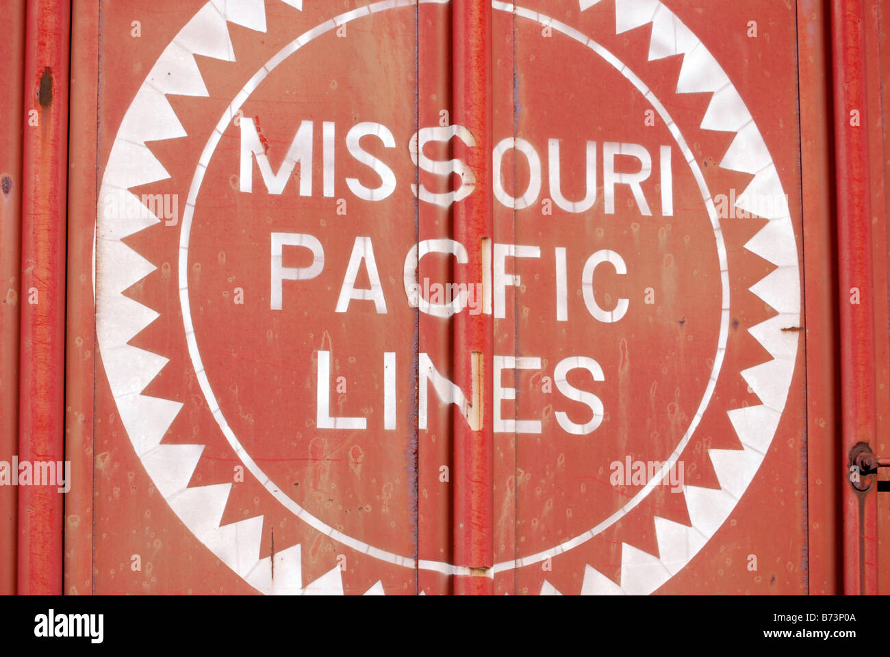 Missouri Pacific Linee guida auto su strada Foto Stock