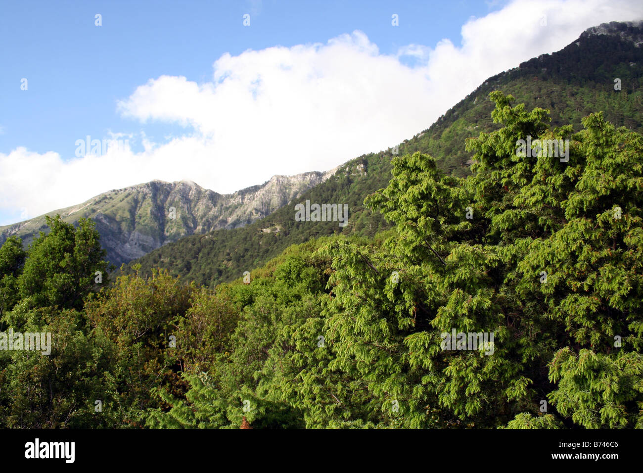 Robusto paesaggi di montagna di Albania Foto Stock