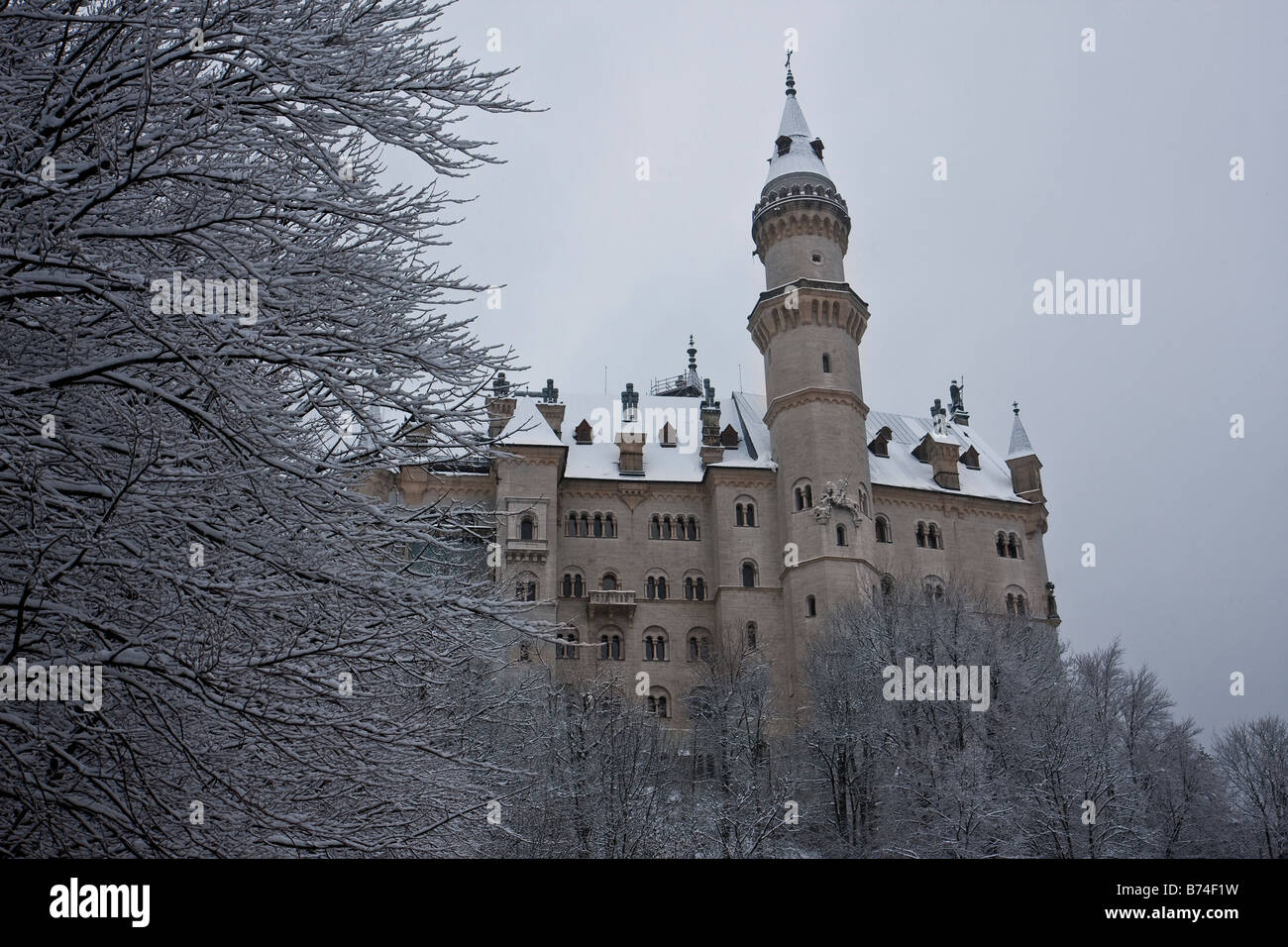 Il Castello di Neuschwanstein vicino a Fussen Germania Foto Stock