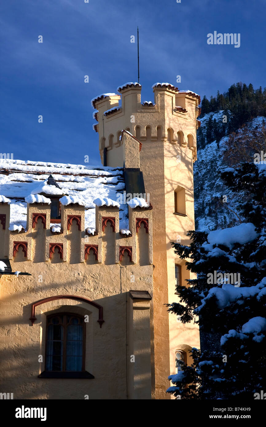 Il Castello di Hohenschwangau vicino a Fussen Germania Foto Stock