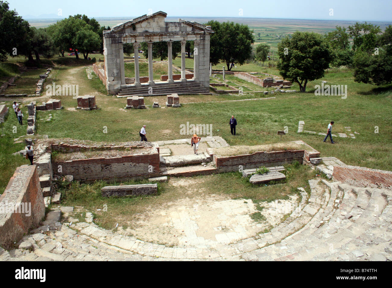 Antico stile corinzio/sito greco di Apollonia in Albania Foto Stock