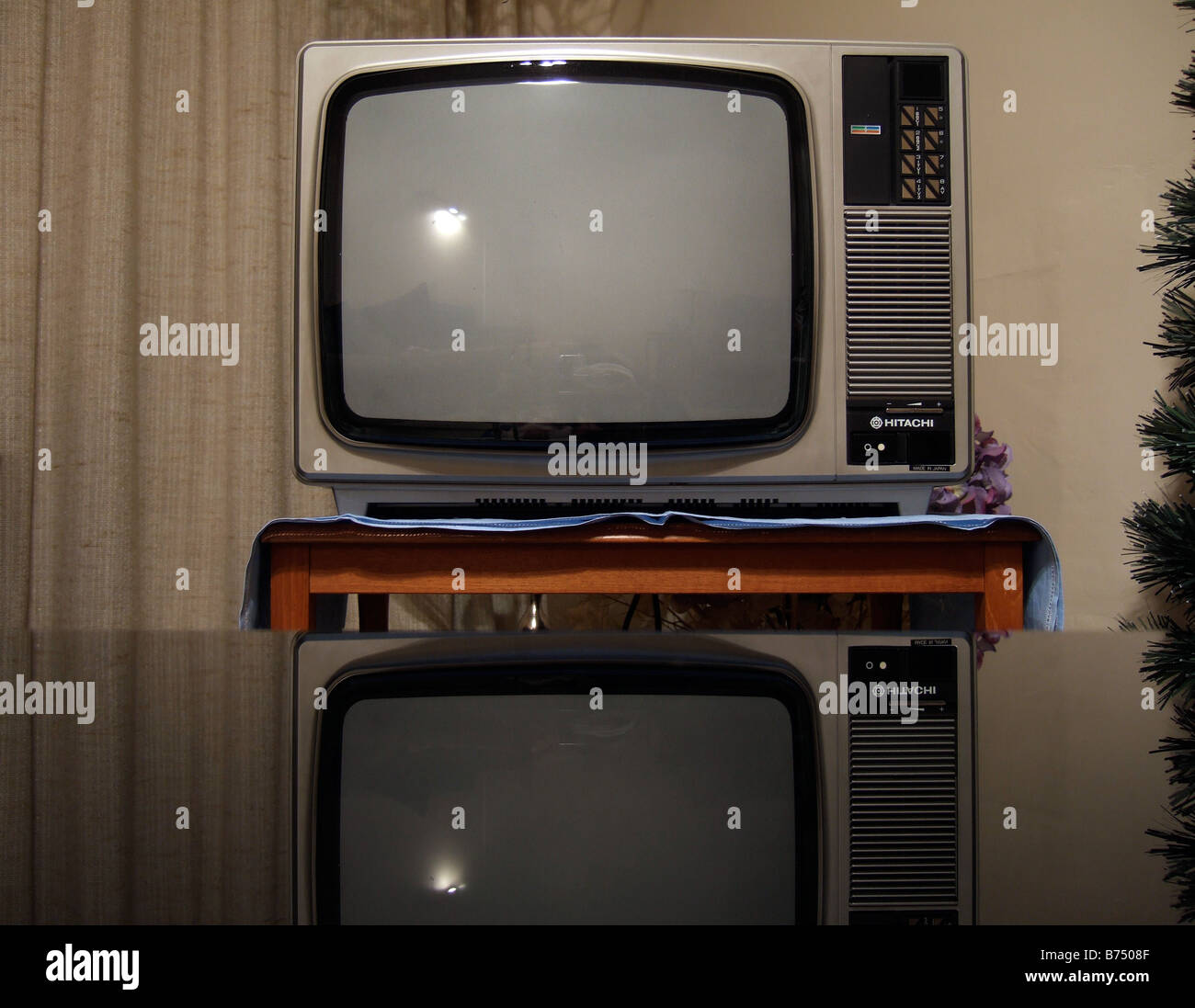 Un vecchio a partire dagli anni settanta la TV Foto Stock