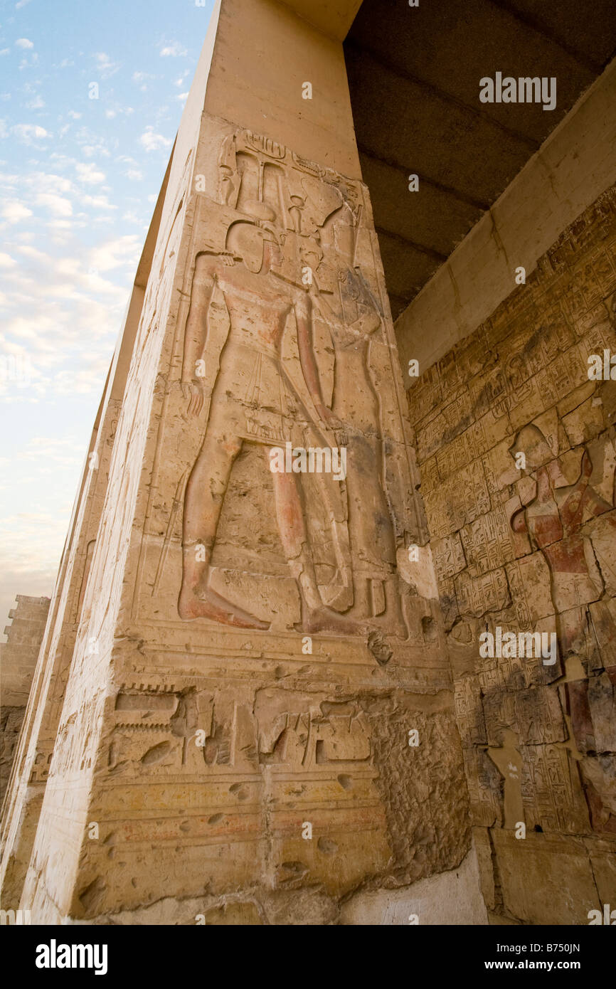 Il tempio di Seti I a Abydos, Valle del Nilo in Egitto Foto Stock