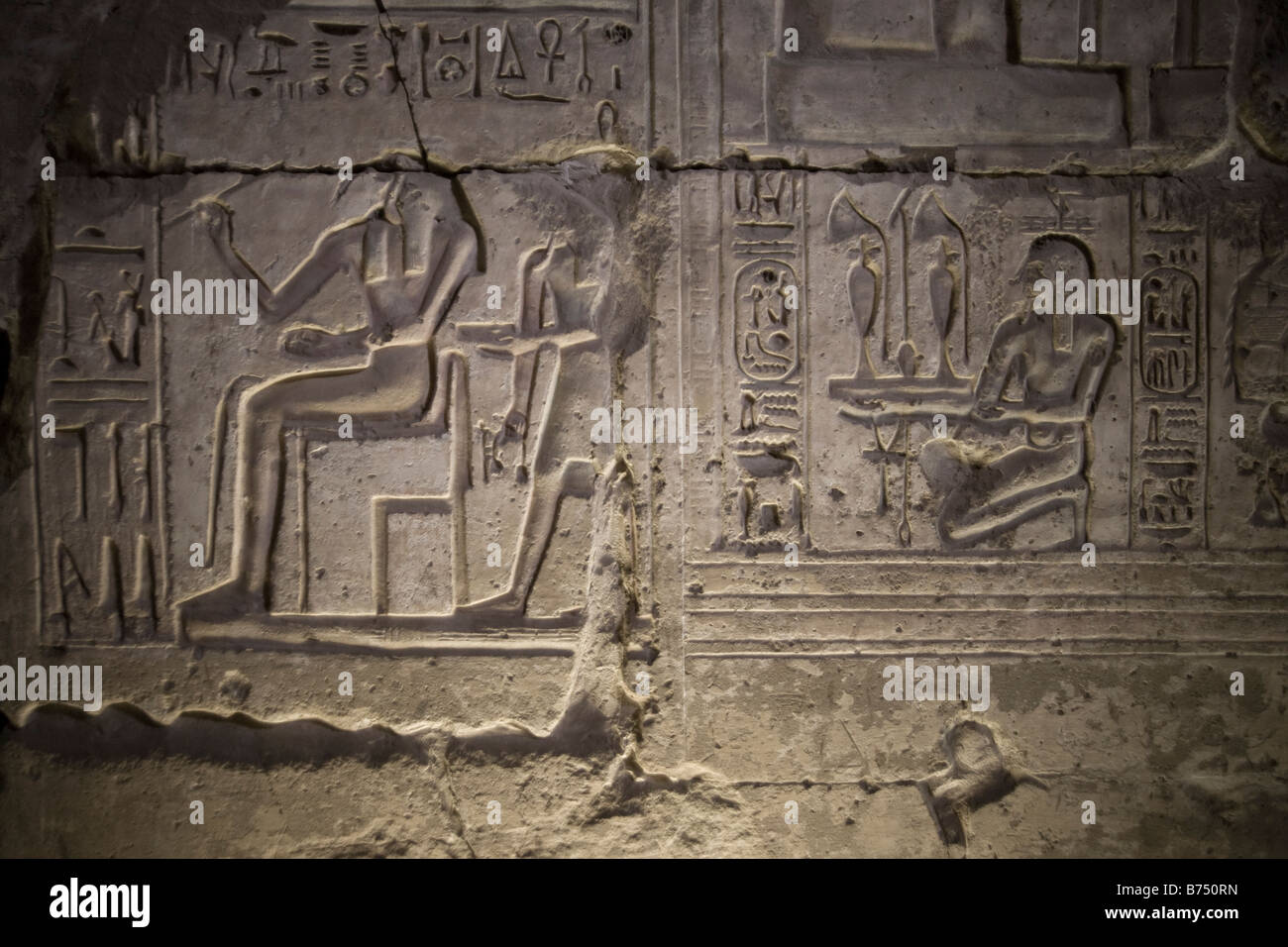 Il tempio di Seti I a Abydos, Valle del Nilo in Egitto Foto Stock
