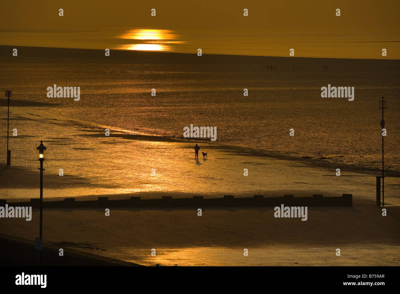 Il lavaggio a bassa marea Hunstanton NORFOLK REGNO UNITO Foto Stock