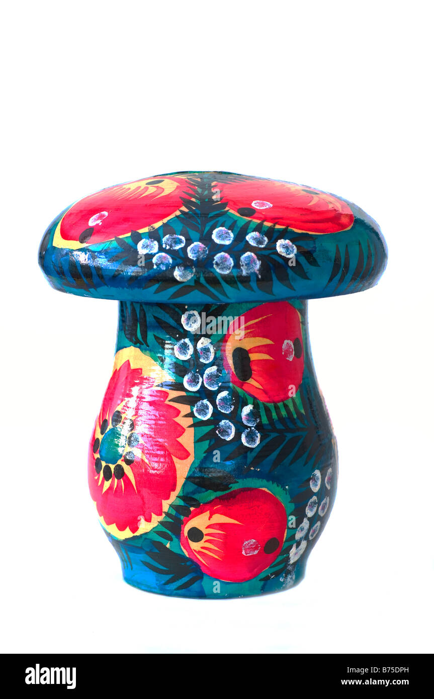 Dipinto di fungo russo casella di denaro Foto Stock