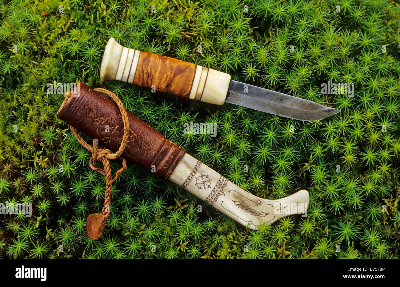 Sami coltello nel moos lapponia - Svezia Foto Stock