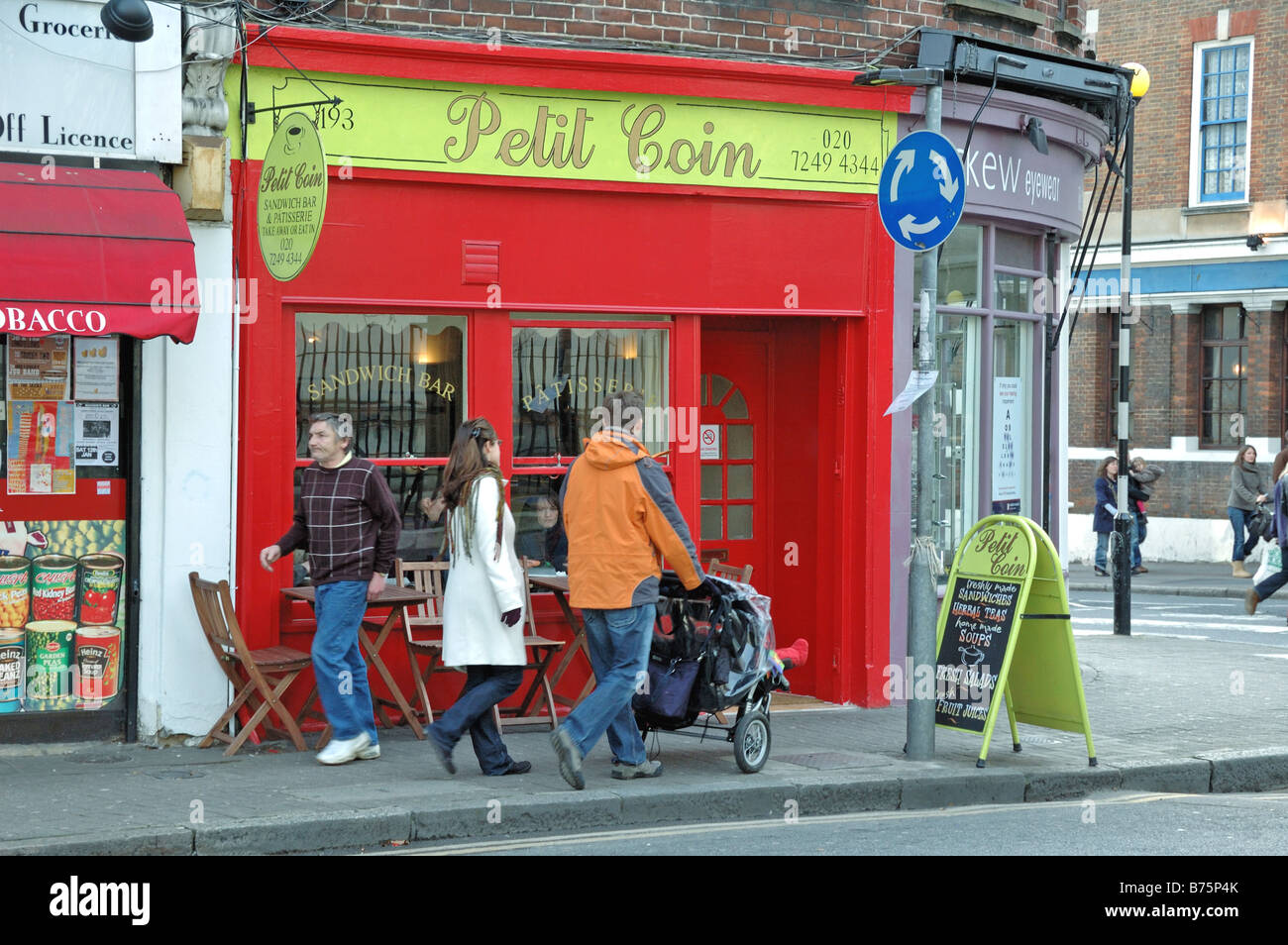 Cafe Stoke Newington Church Street Hackney Londra Inghilterra REGNO UNITO Foto Stock