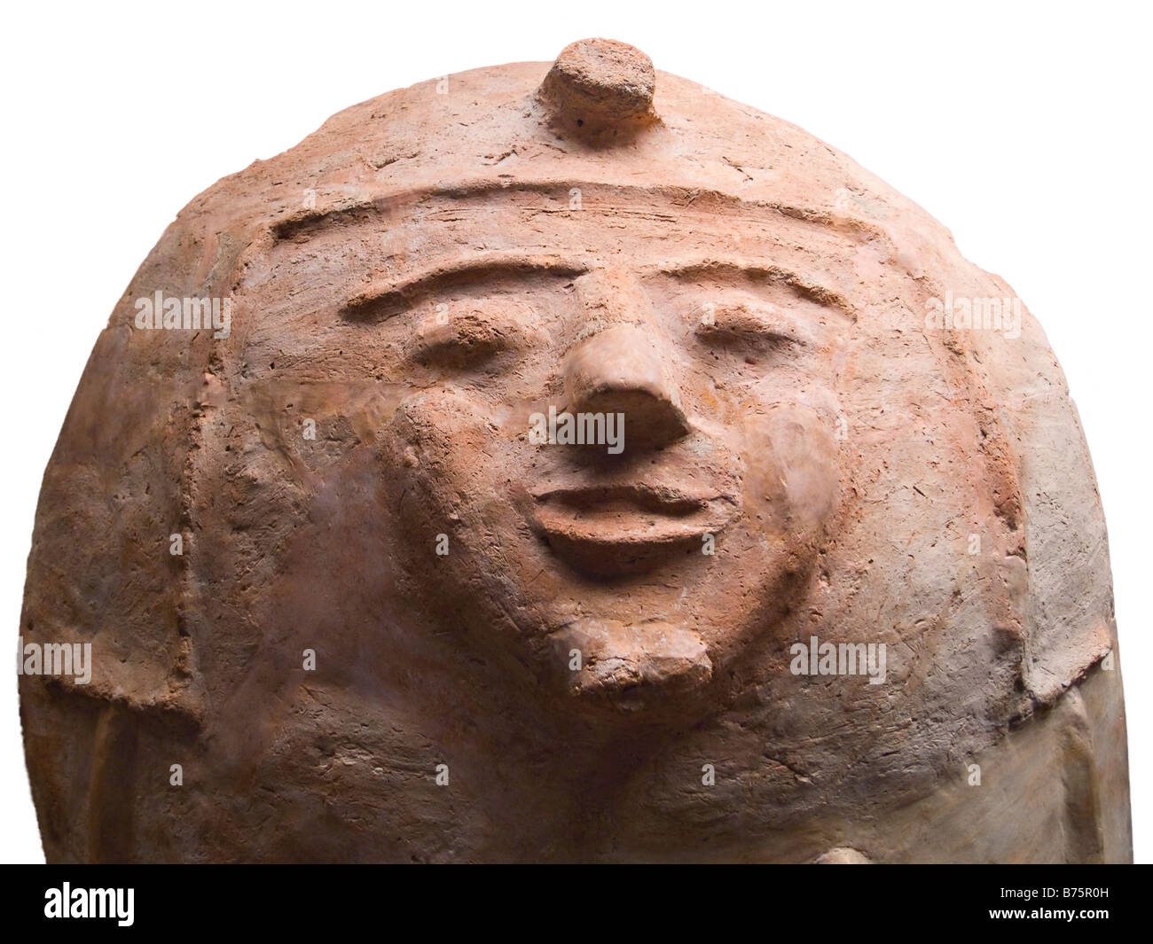 Tarda età del bronzo argilla coperchio del feretro da Lachis Foto Stock