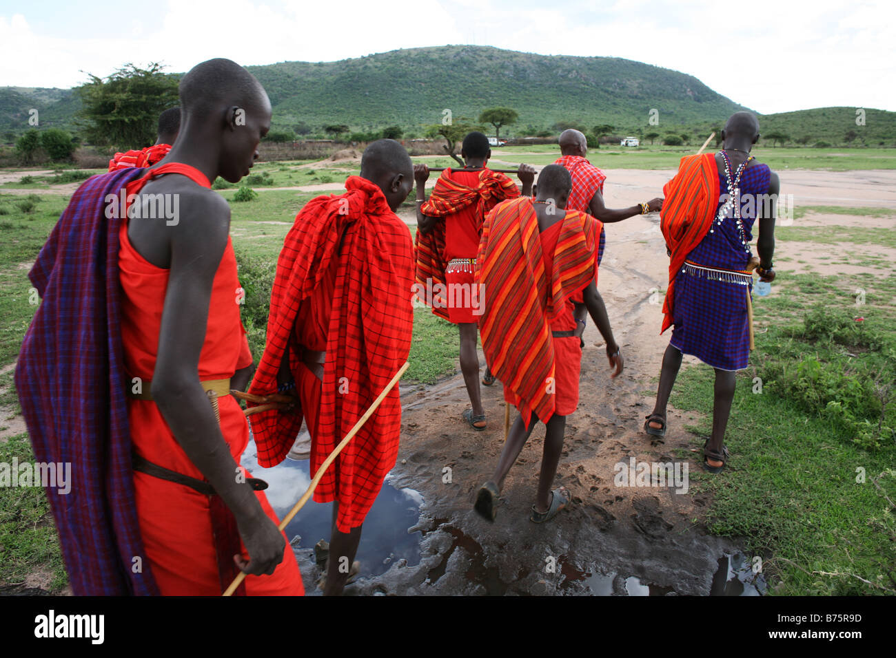 Ngoiroro è un villaggio di 200 abitanti tutti appartenenti alla tribù Massai il villaggio stabilisce a destra nella Rift valley a sud di Na Foto Stock