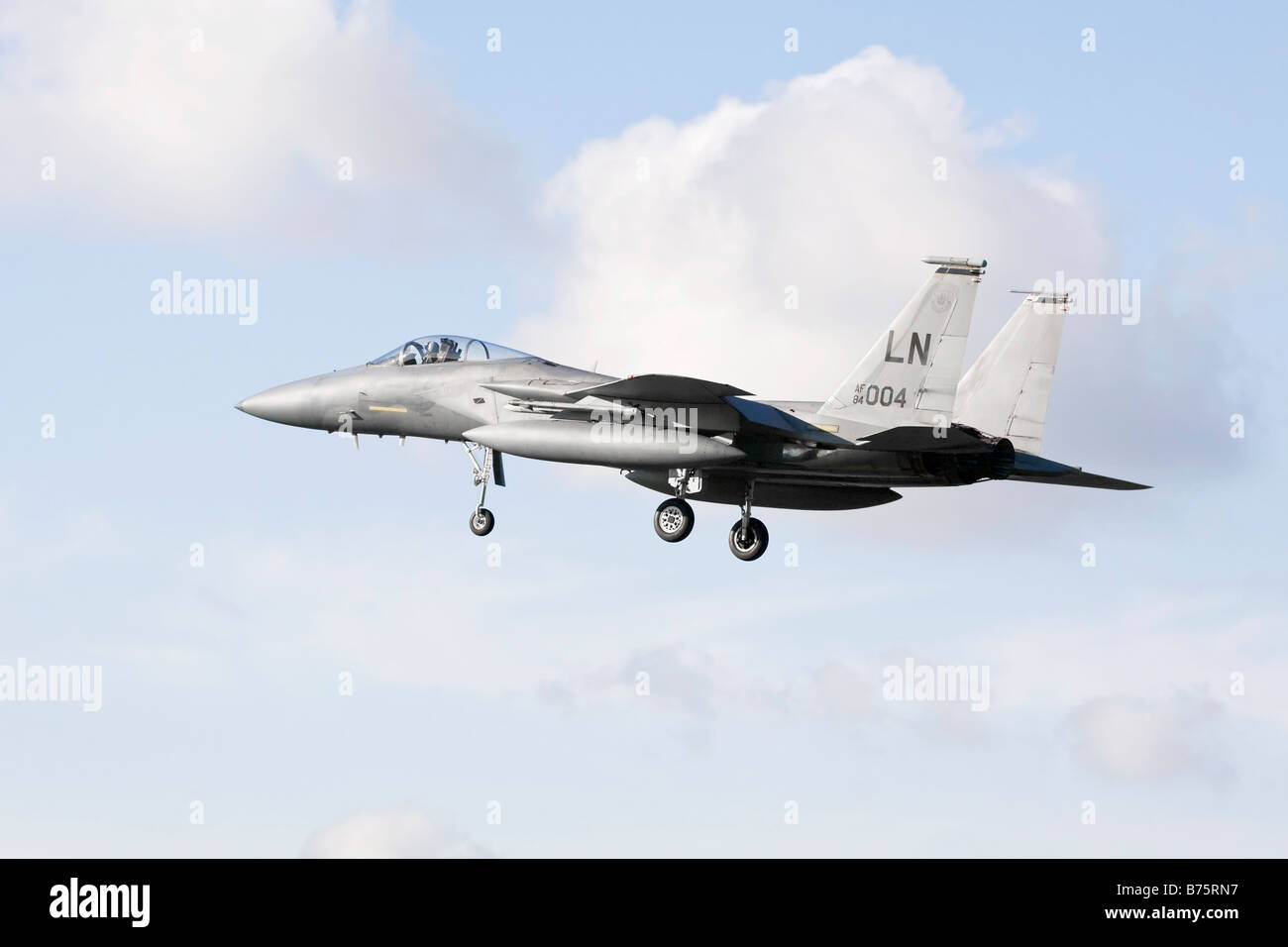 Un Boeing F15C Eagle superiorità aerea degli aerei da caccia del USAF Foto Stock