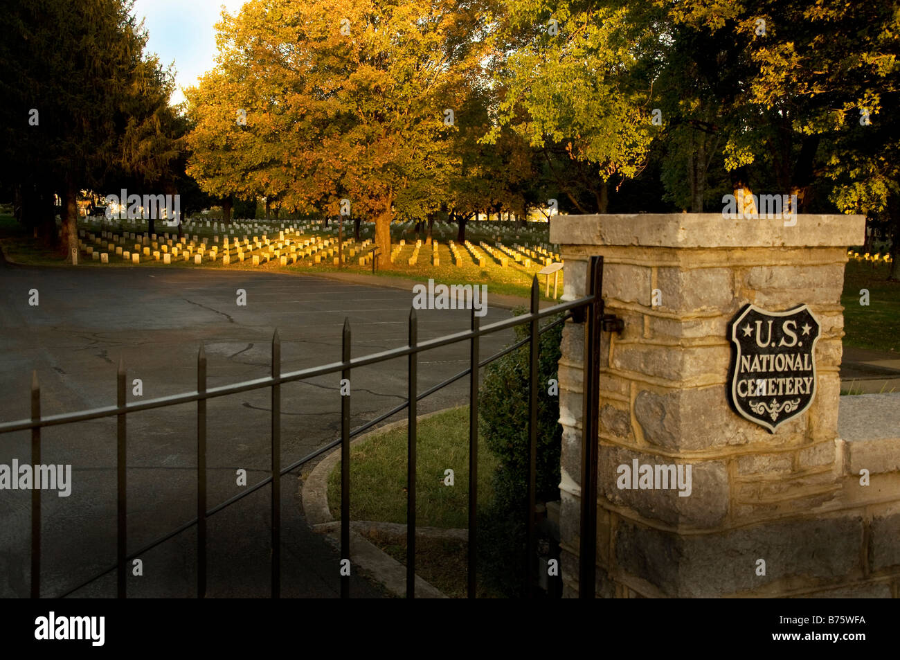 US National Cemetery a pietre River National Battlefield vicino a Murfreesboro Tennessee Foto Stock