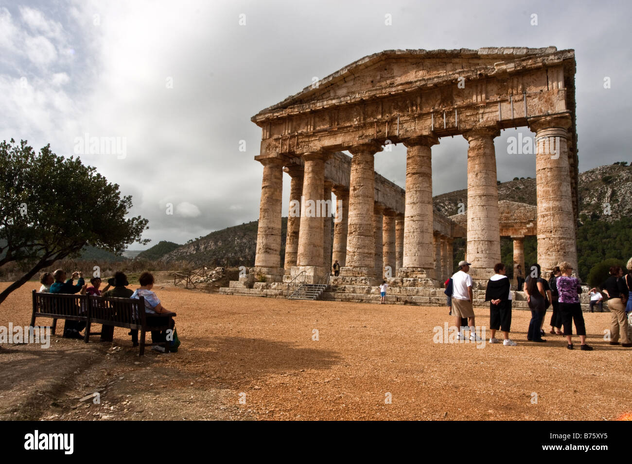 Segesta tempio Foto Stock