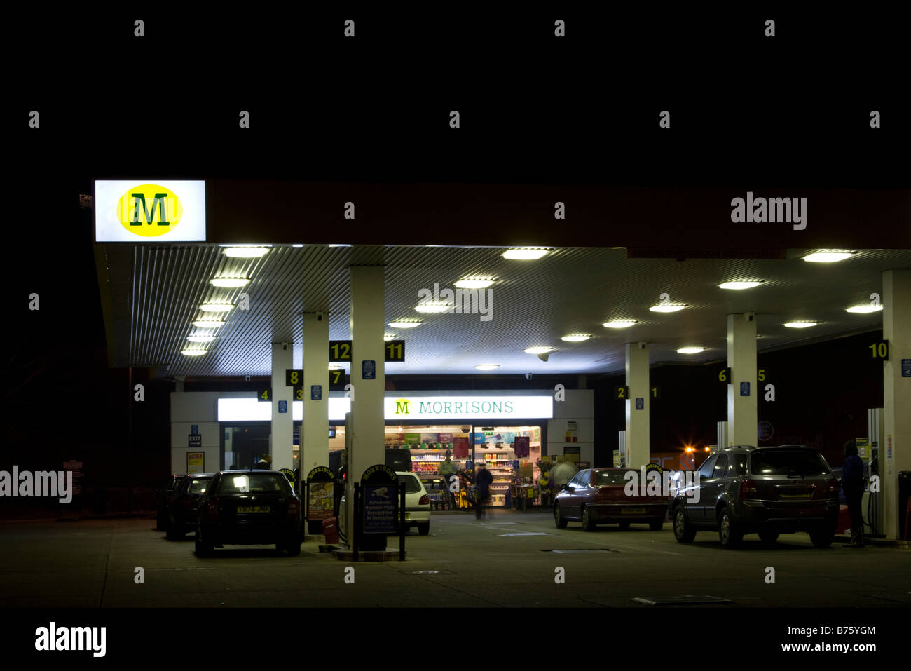 Morrison la stazione di benzina High Wycombe Bucks Foto Stock