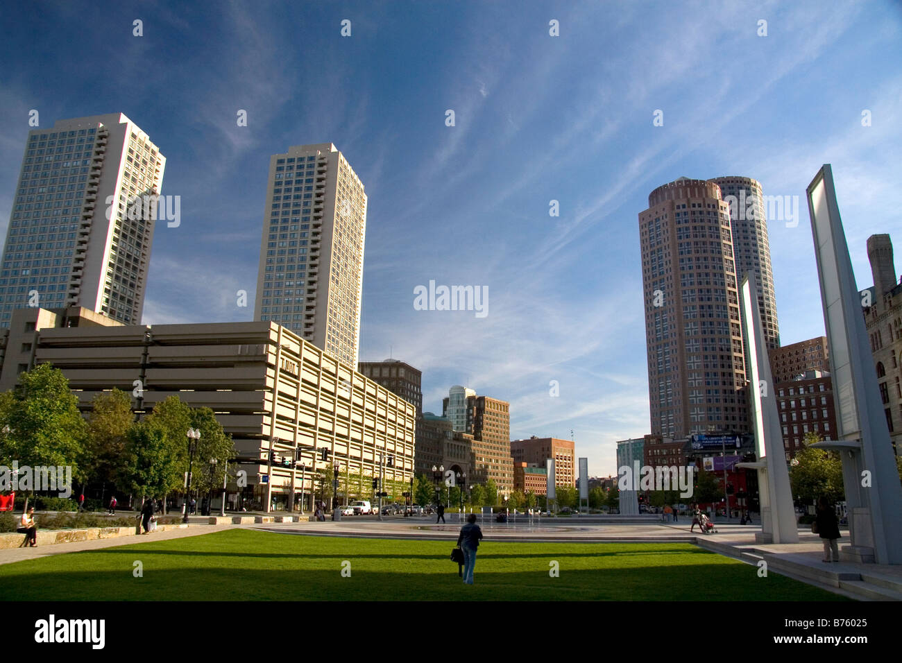 Il Seaport sviluppo quadrato in South Boston Massachusetts, STATI UNITI D'AMERICA Foto Stock
