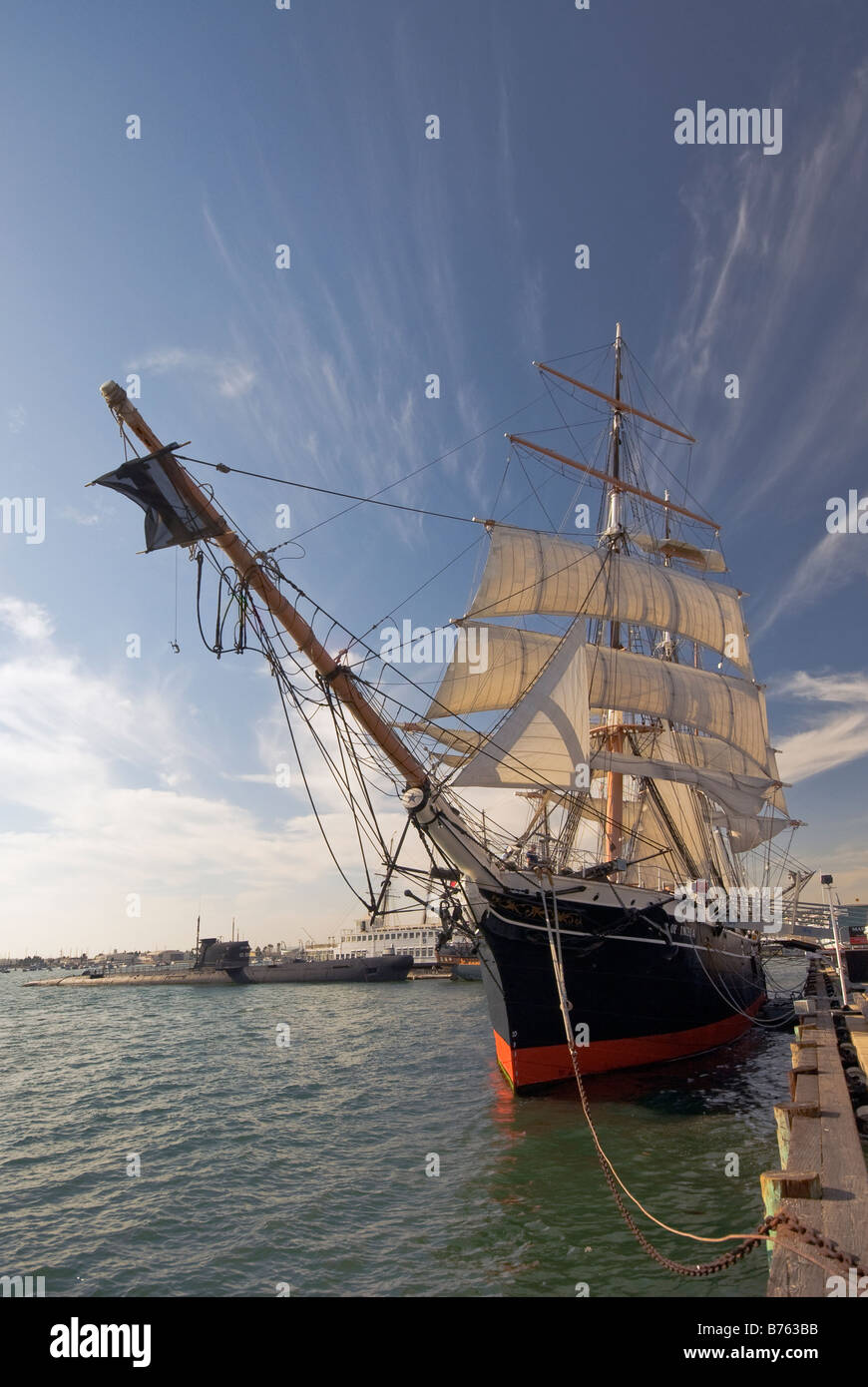Stella dell India tall ship al Maritime Museum di San Diego California USA Foto Stock