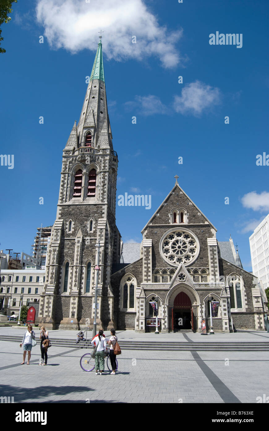 La cattedrale di Christ Church, la piazza della cattedrale, Christchurch, Canterbury, Nuova Zelanda Foto Stock