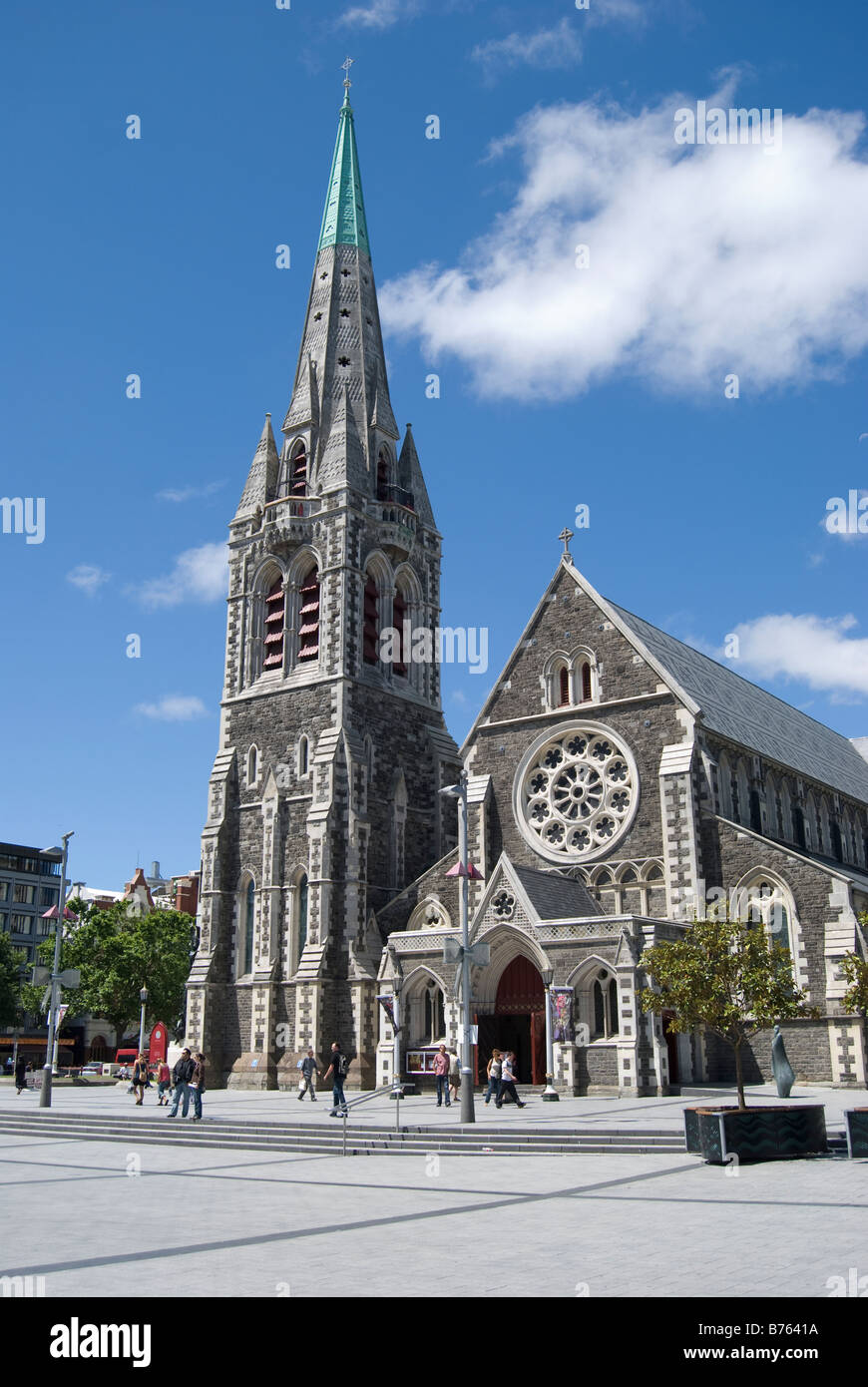 La cattedrale di Christ Church, la piazza della cattedrale, Christchurch, Canterbury, Nuova Zelanda Foto Stock
