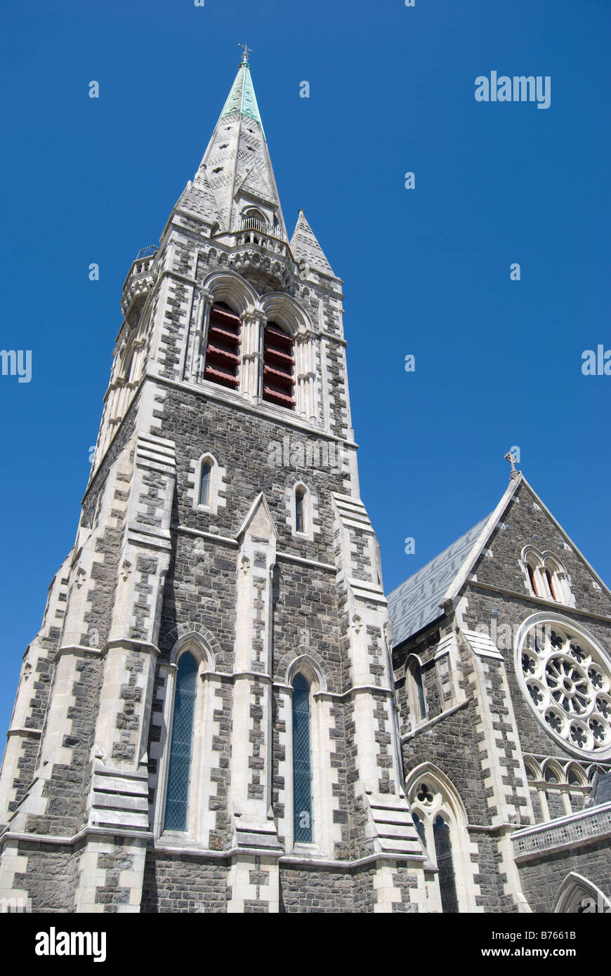 La cattedrale di Christ Church, la piazza della cattedrale, Christchurch, Canterbury, Nuova Zelanda Foto Stock