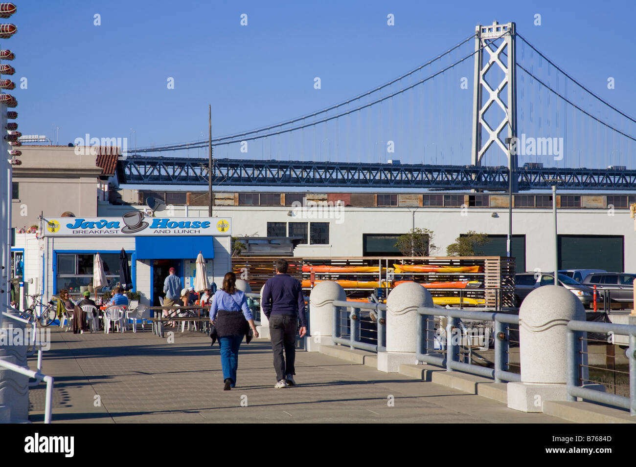 Casa Java, Embarcadero, South Beach, San Francisco, California, Stati Uniti d'America Foto Stock