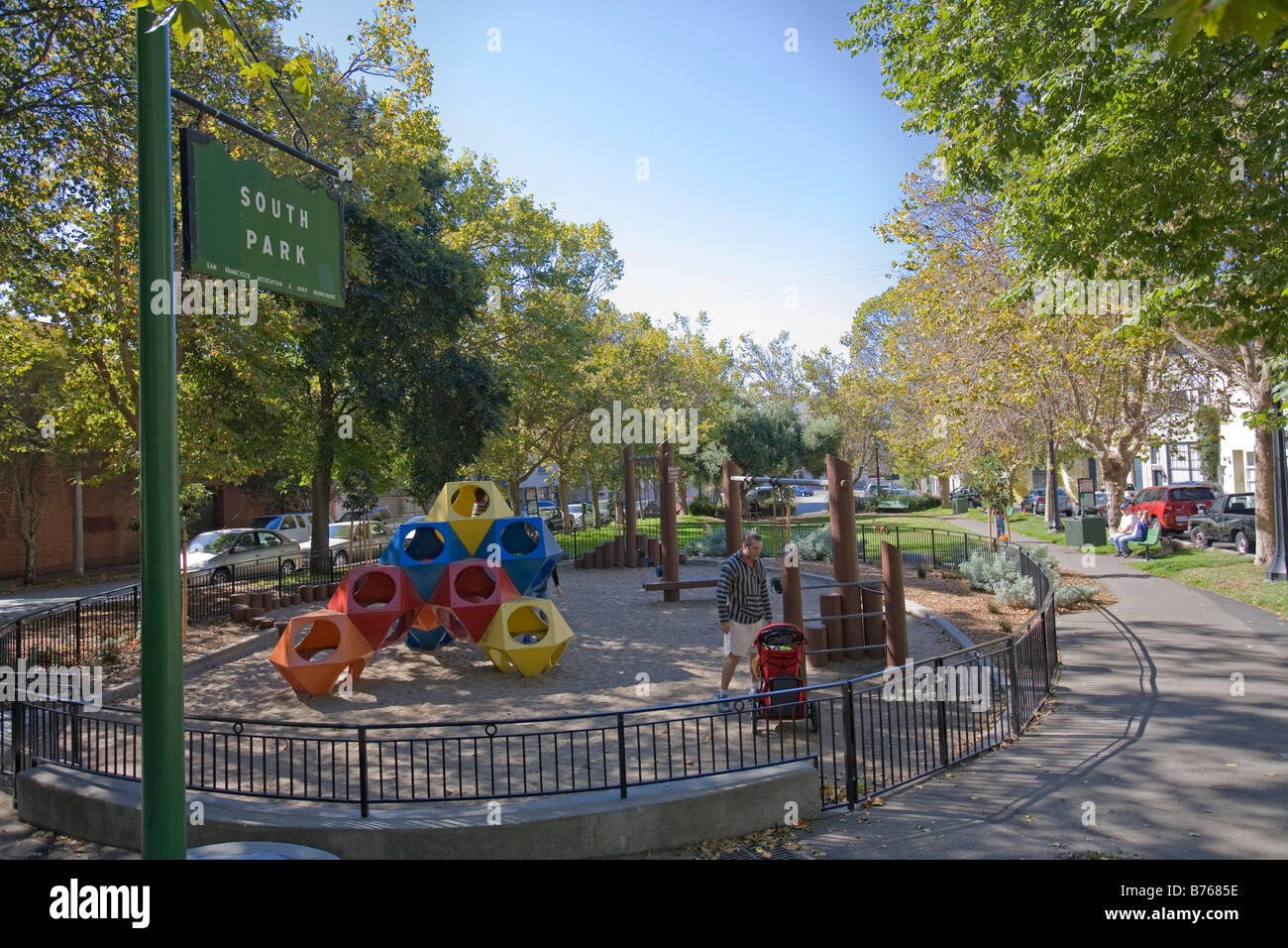 South Park, Soma, San Francisco, California, Stati Uniti d'America Foto Stock