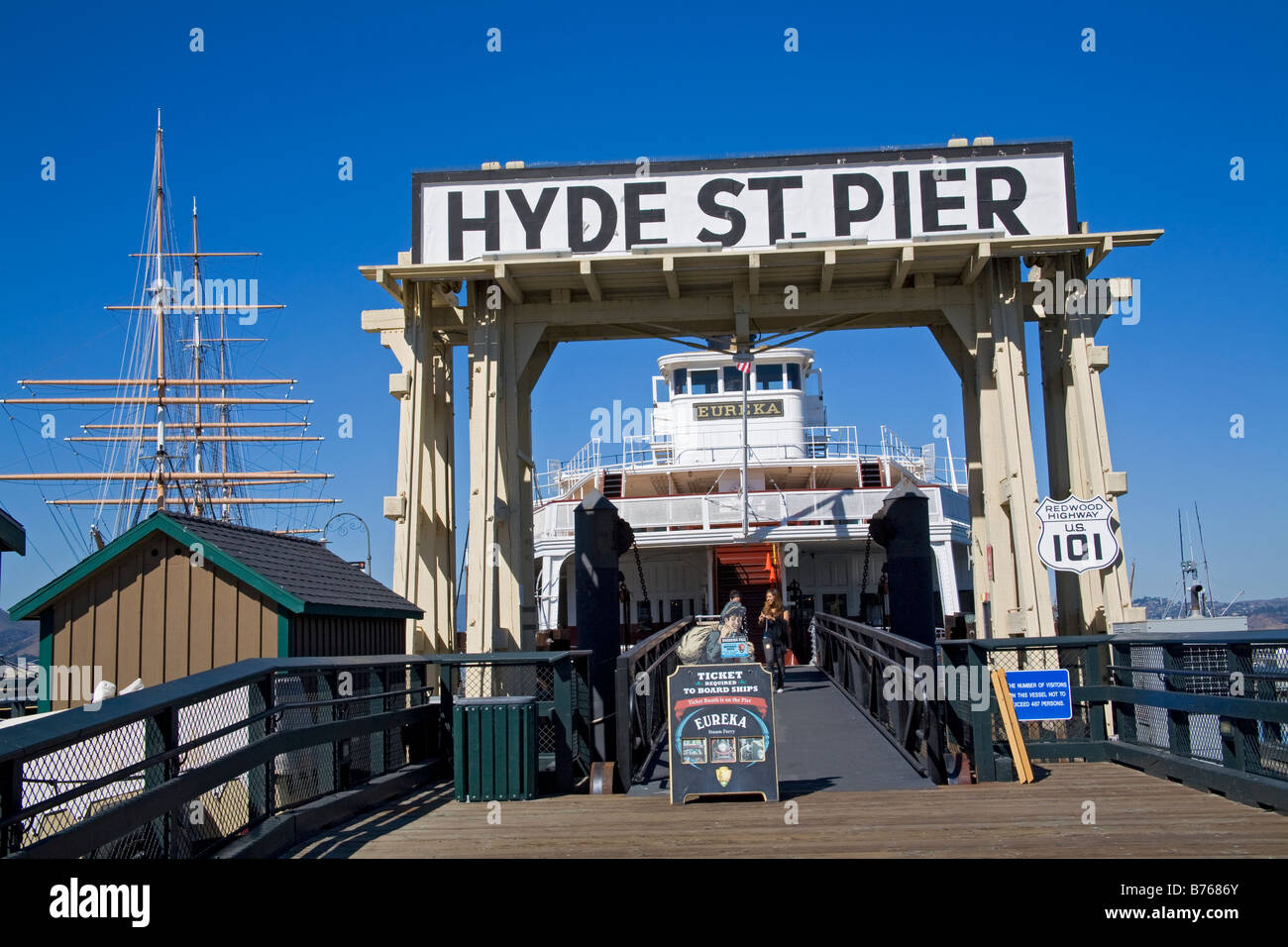 San Francisco Maritime National Historical Park, San Francisco, California, Stati Uniti d'America Foto Stock