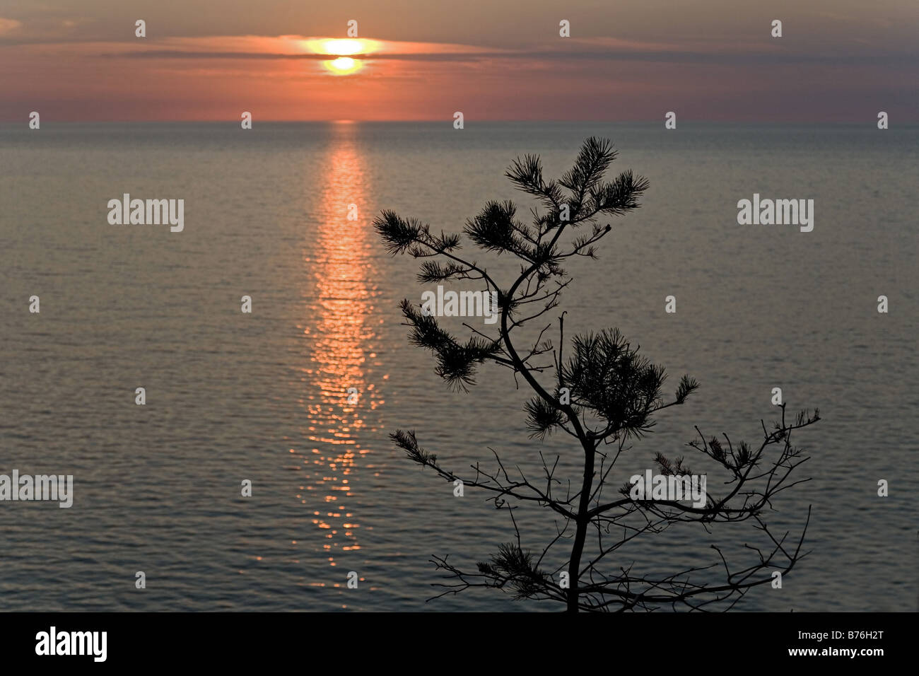 Vista dalla scogliera Panga, Saare County, Estonia Foto Stock