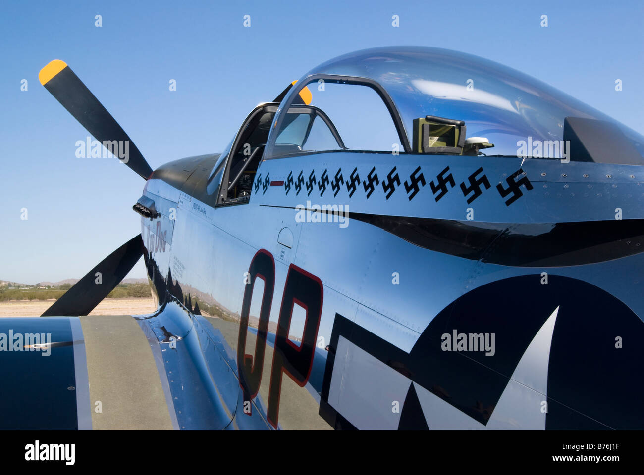 U S Air Force P 51 Mustang aeromobile a volare Copperstate in Arizona Foto Stock