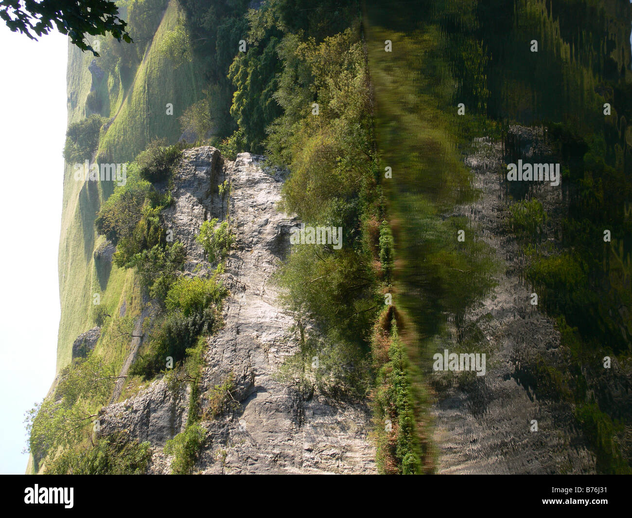 Fiume Wye Valley Peak District Derbyshire Foto Stock