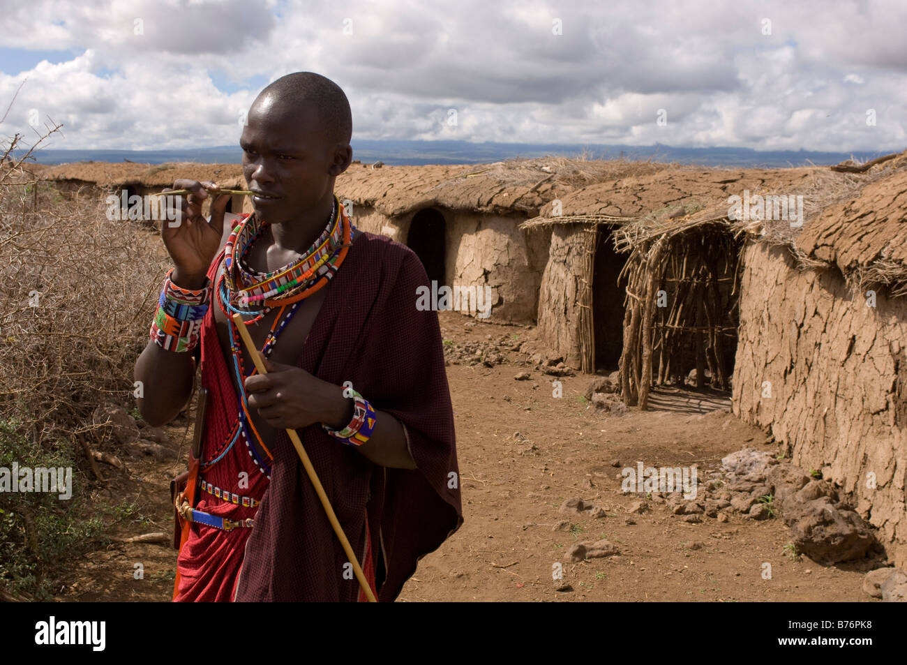 Masai Amboseli National Park in Kenya Foto Stock