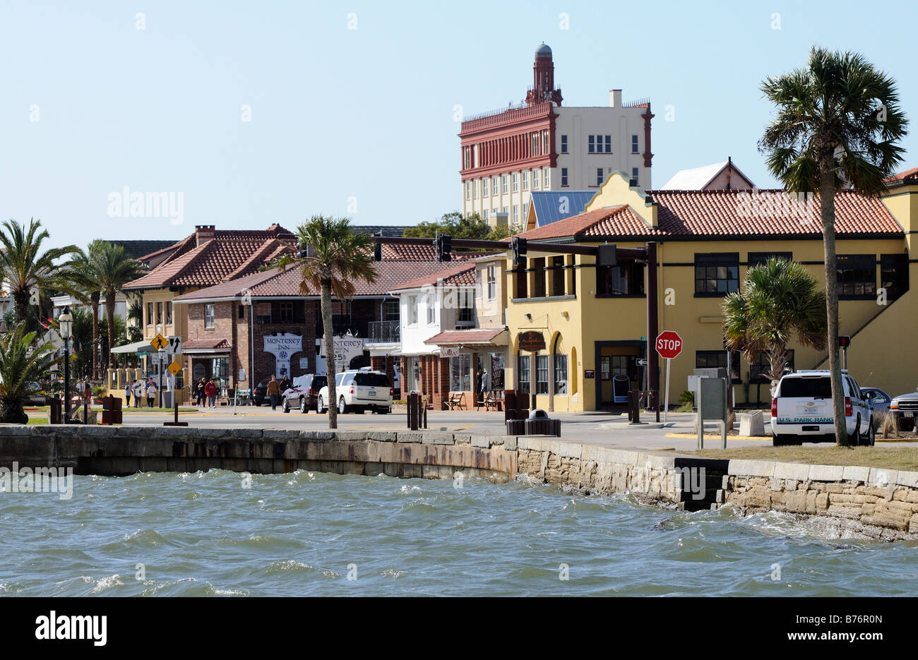 Waterfront a St Augustine, Florida USA Foto Stock