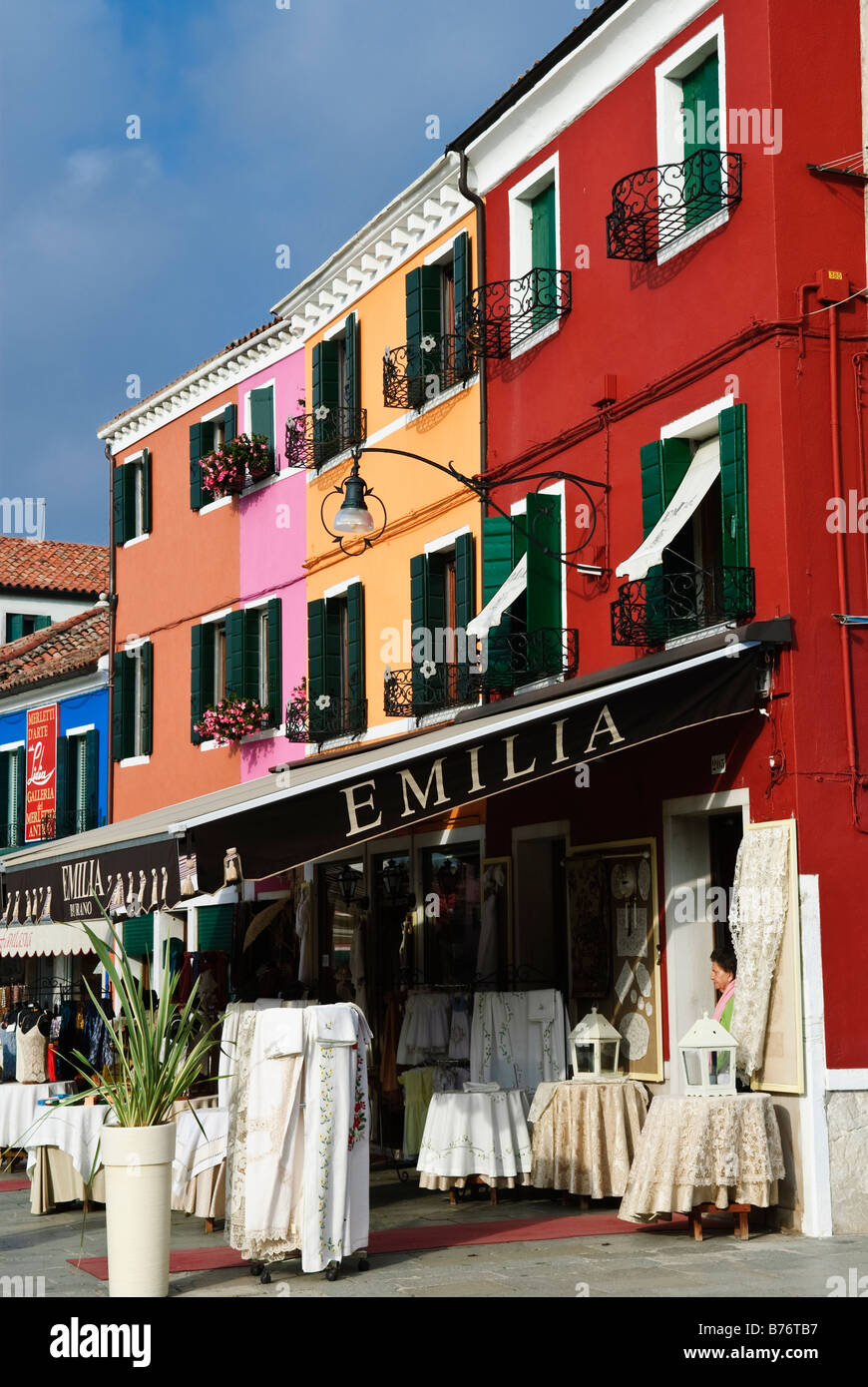 Storefront, Via Baldassare Galuppi Burano Venezia Italia Foto Stock