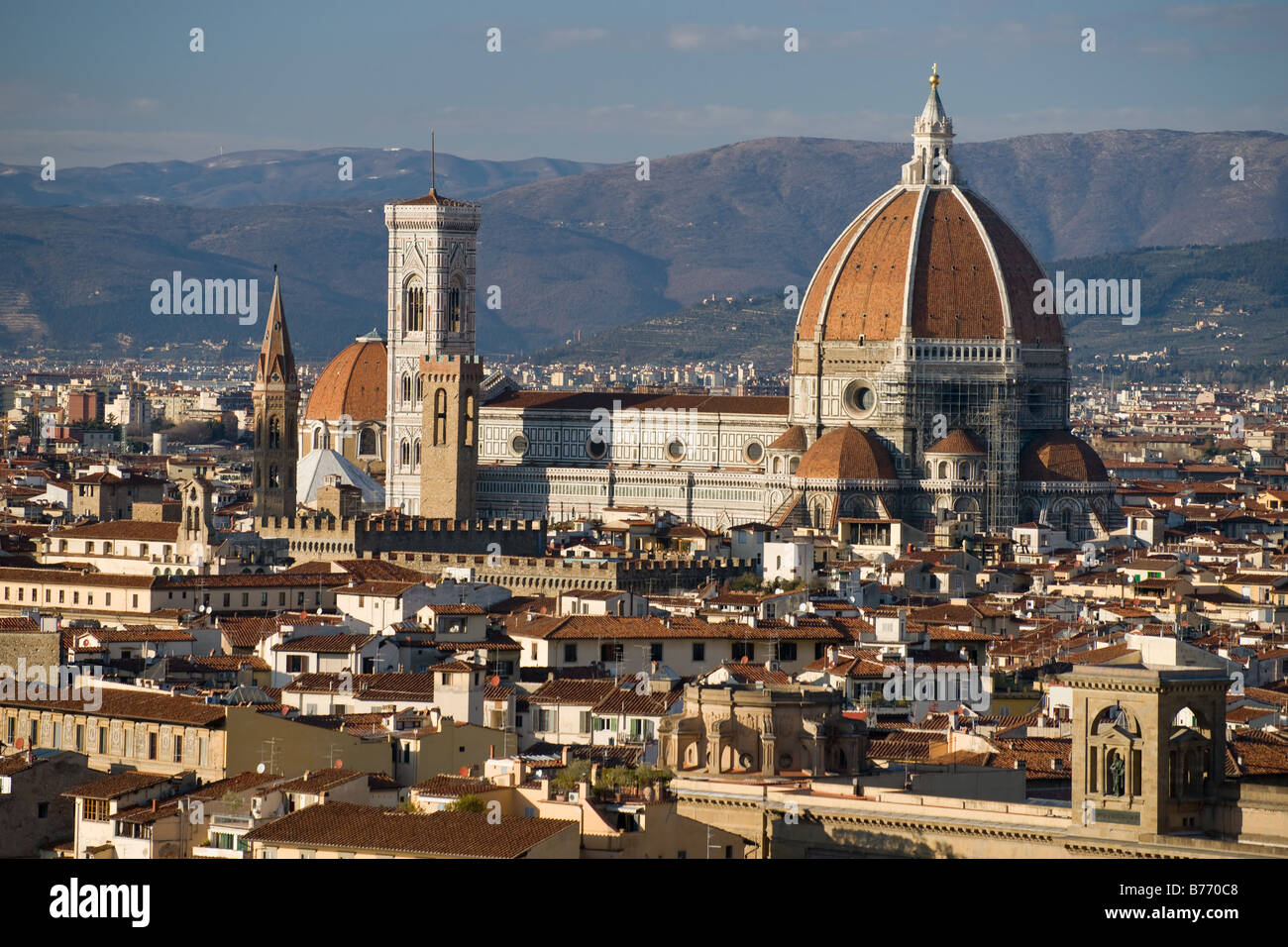 Firenze Duomo e Giotto s. Il Campanile Foto Stock