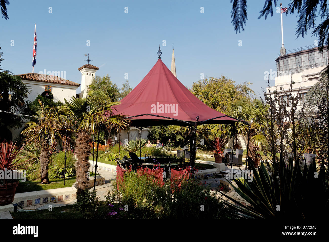 Il giardino spagnolo in Kensington giardini sul tetto Foto Stock