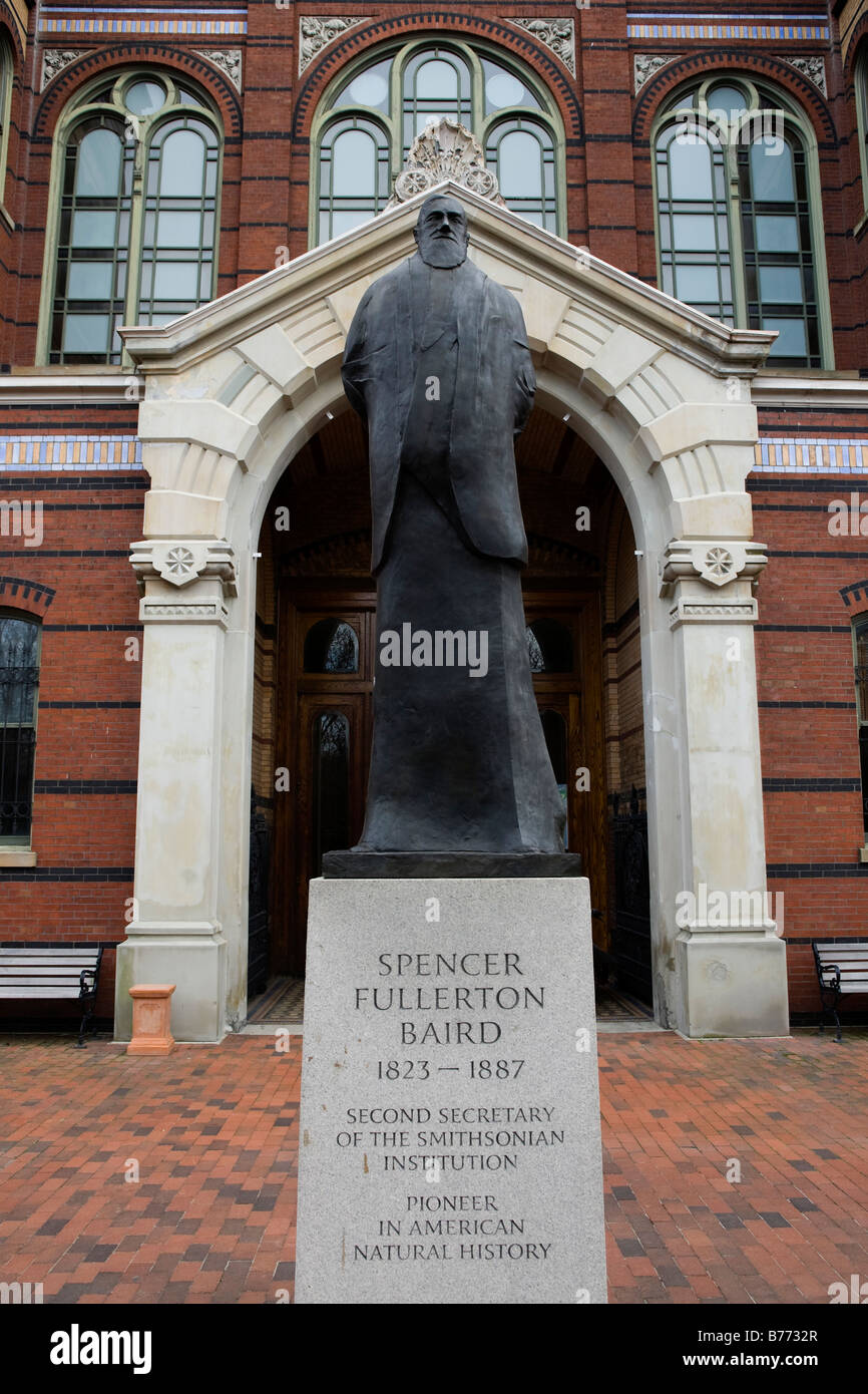 Spencer Fullerton Baird statua - Smithsonian Institution Arti e Museo delle industrie, Washington DC, Stati Uniti d'America Foto Stock