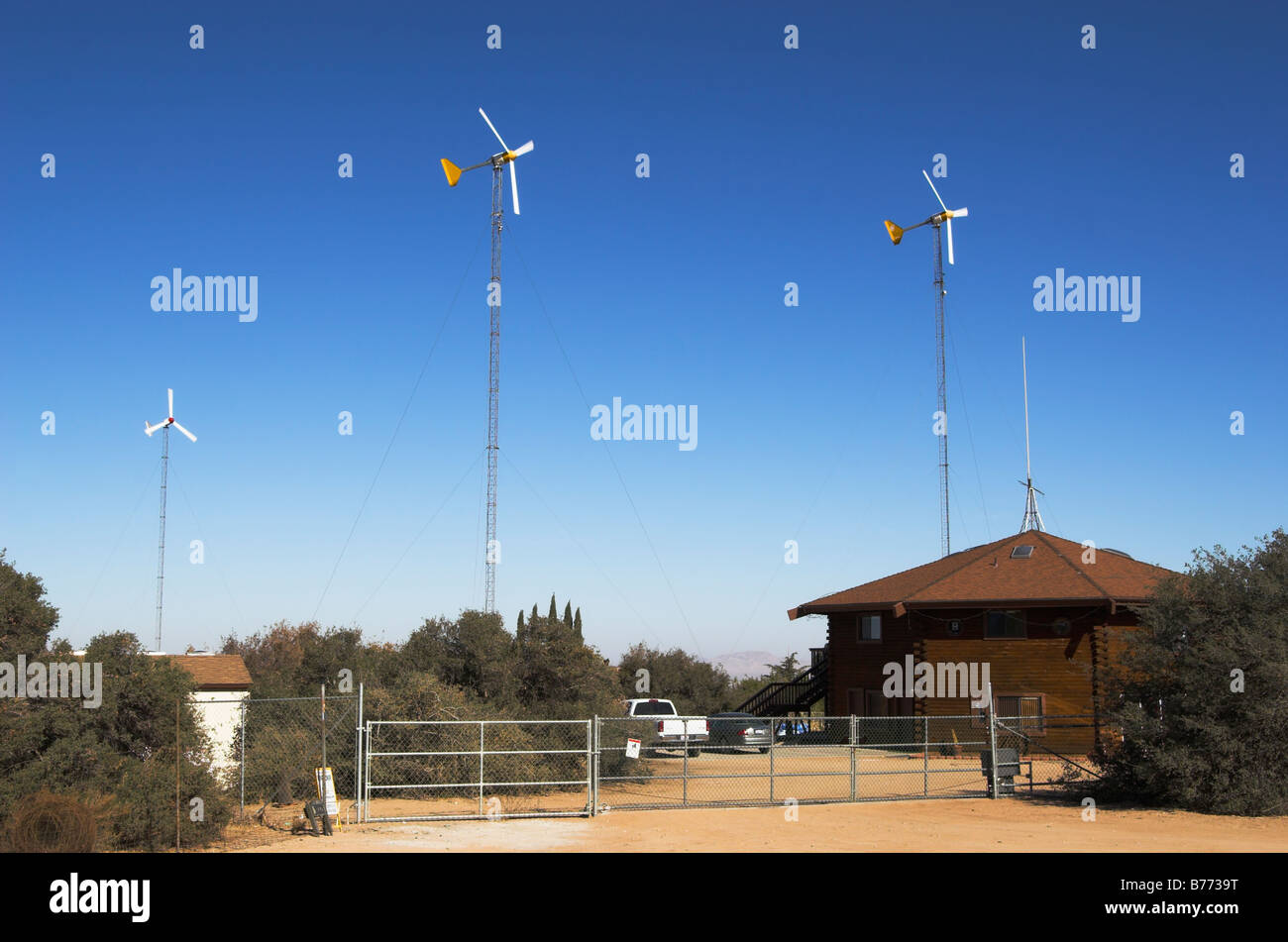 Residenziale di turbine a vento Foto Stock