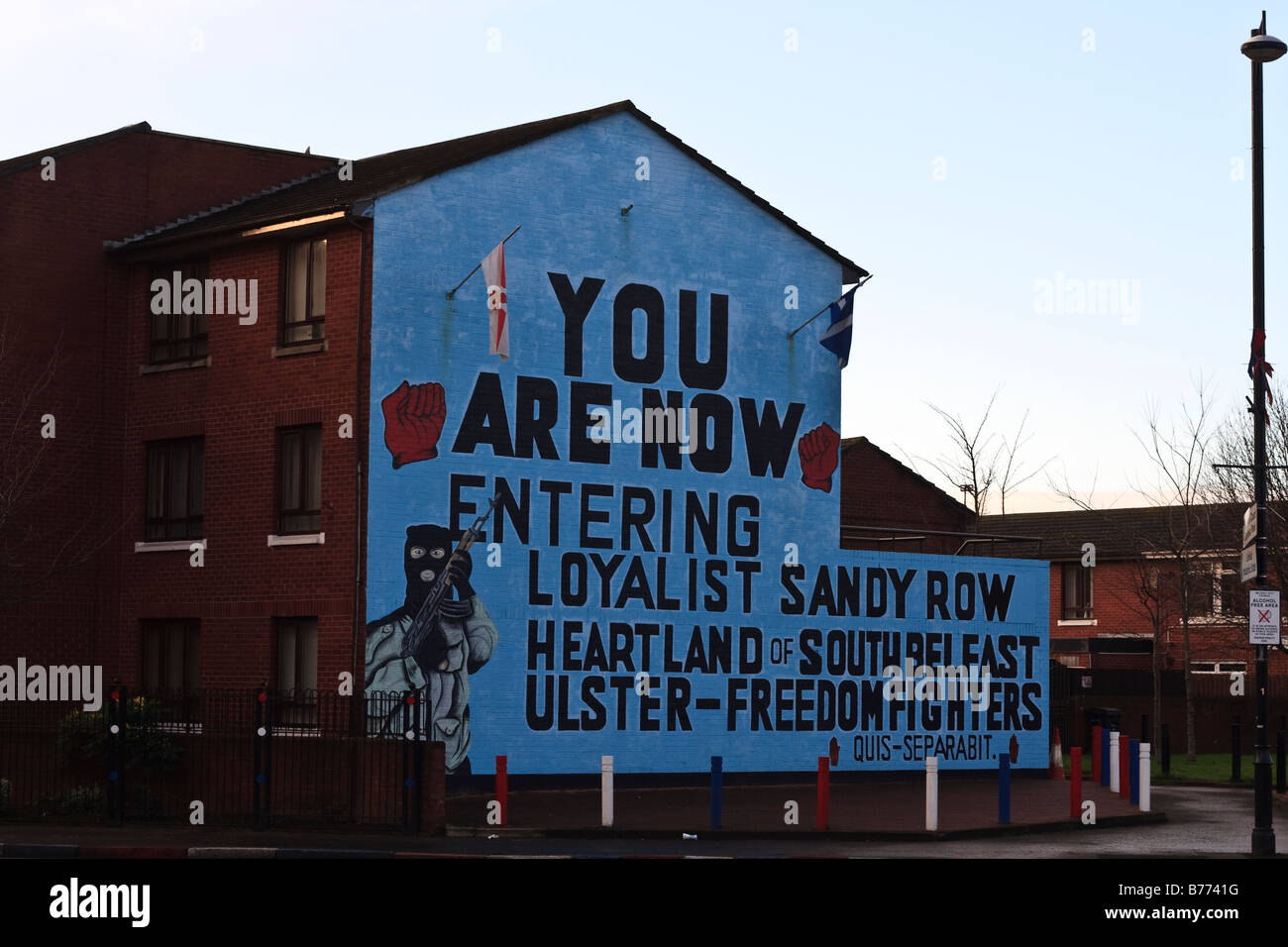Lealisti murale sulla fila di sabbia a Belfast Irlanda del Nord Foto Stock