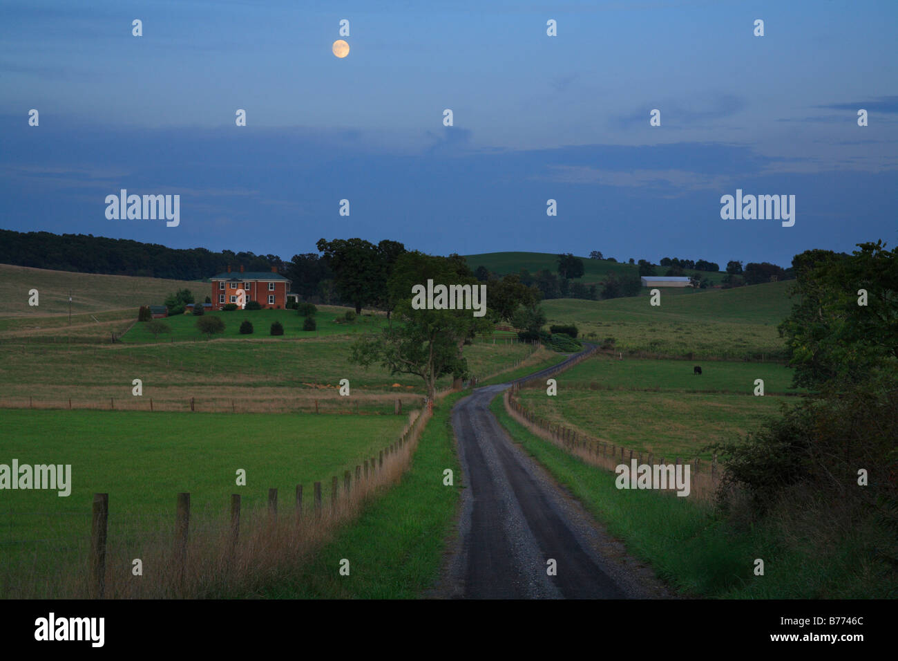 Ore del sorgere, Swoope, Shenandoah Valley, Virginia, Stati Uniti d'America Foto Stock