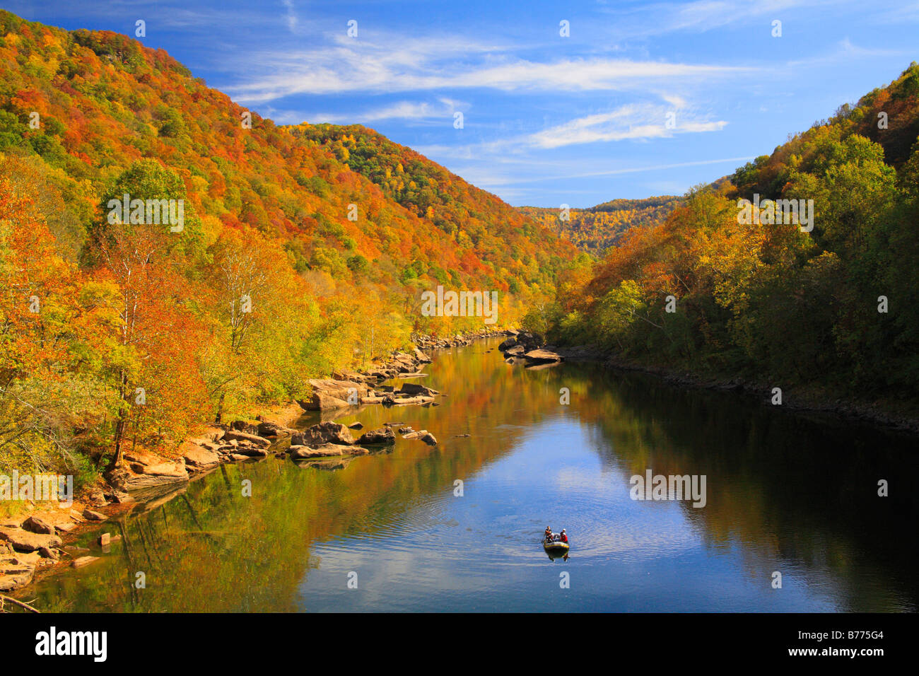 Rafters, New River Gorge National River, West Virginia, USA Foto Stock