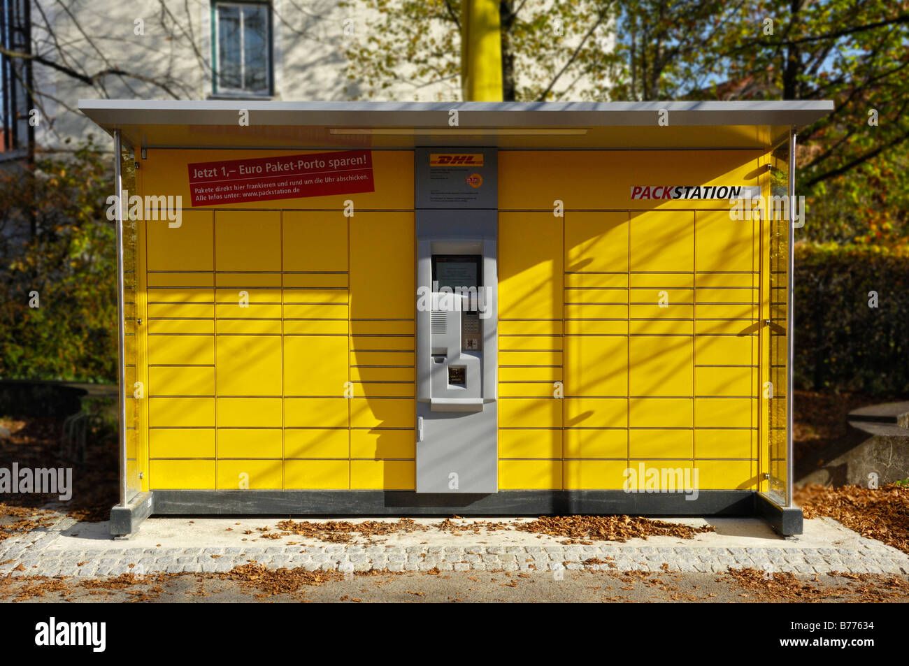 DHL-Packstation, stazione di confezionamento, Baviera, Germania, Europa Foto Stock